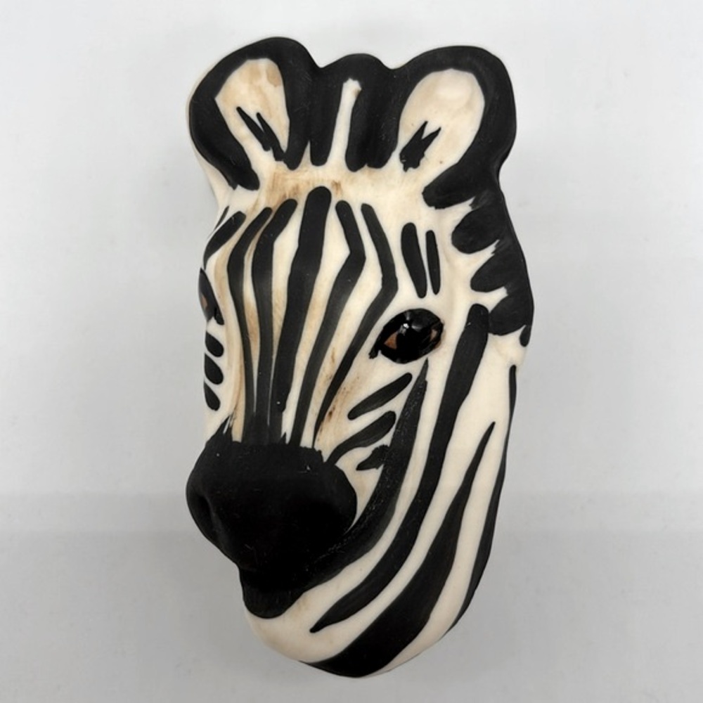 Vintage Porcelain Zebra Trinket Box By Carol Halmy